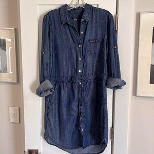 EUC Tommy Hilfiger Lightweight Drawstring Denim Dress -- 8
